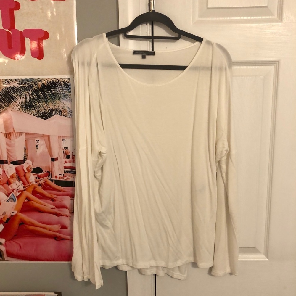 White piko style top